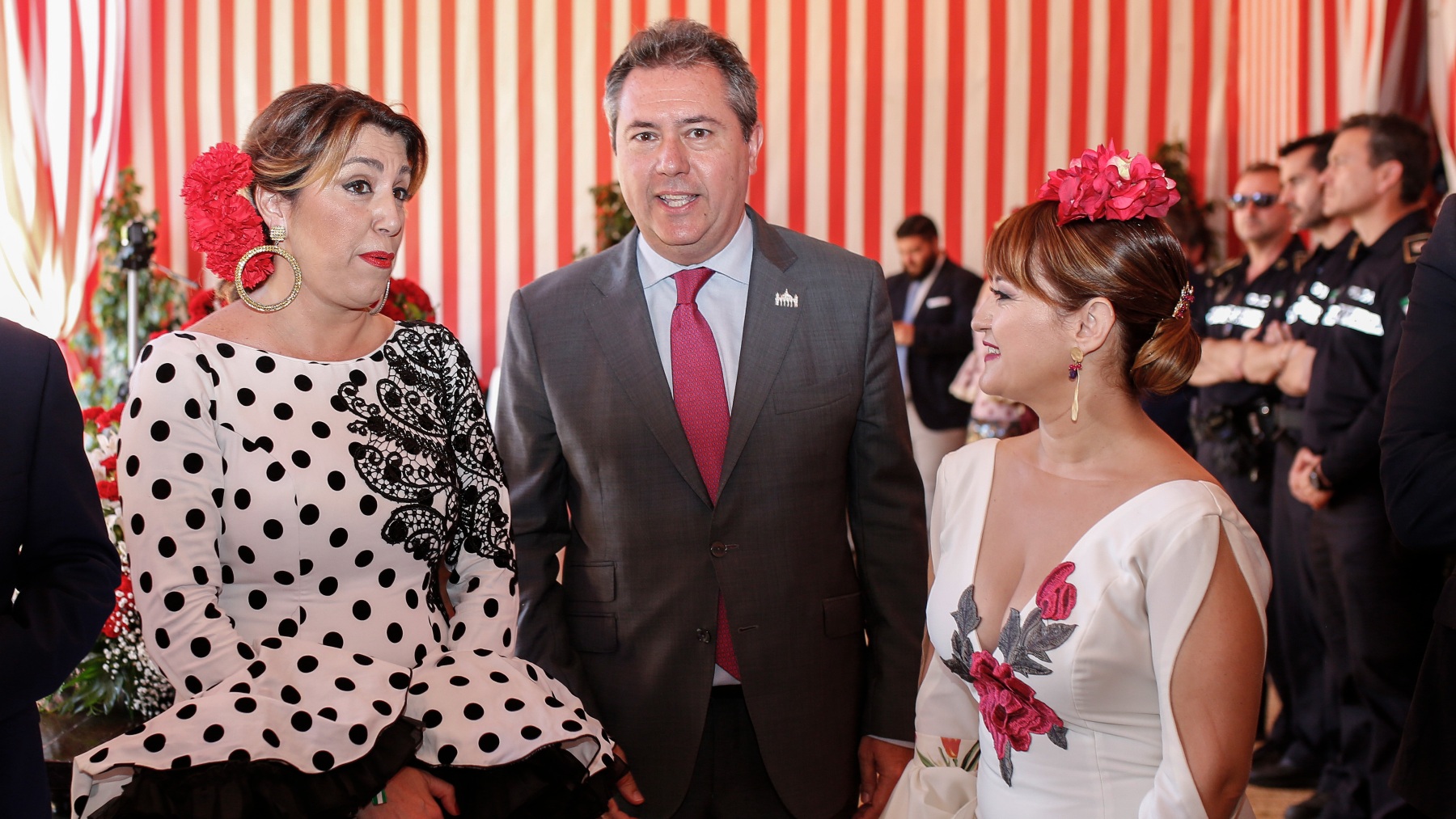 La ex presidenta Susana Díaz y el secretario general del PSOE-A, Juan Espadas, en la Feria de Abril (EP).