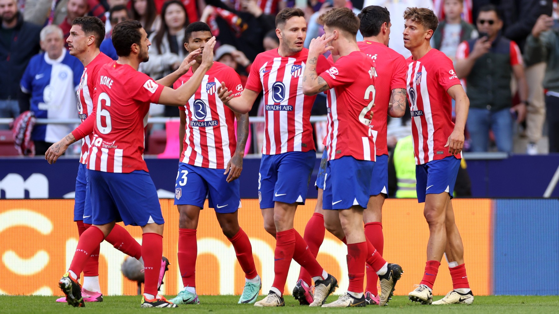 El Atlético celebra un gol. (Getty)