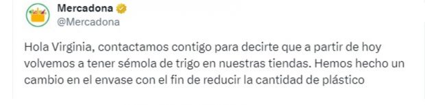 Mercadona ingrediente