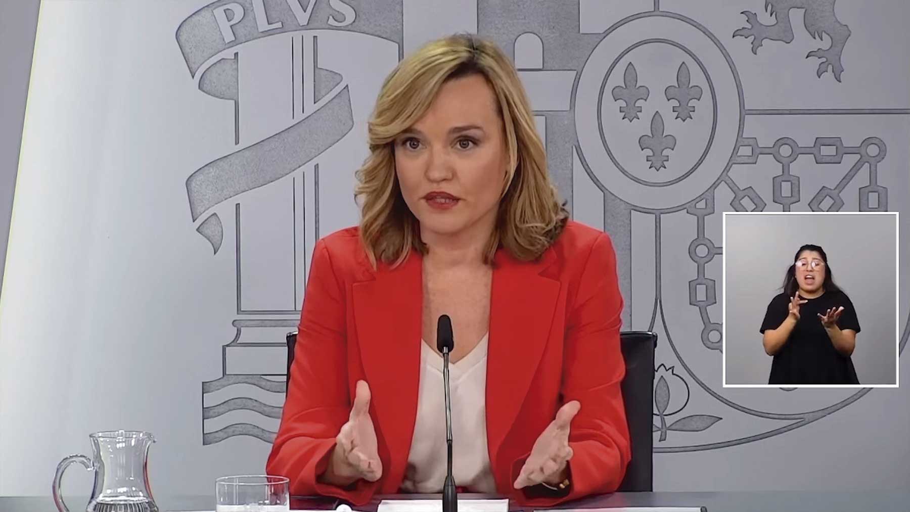 La portavoz del Gobierno, Pilar Alegría, durante la rueda de prensa posterior al Consejo de Ministros de este martes.