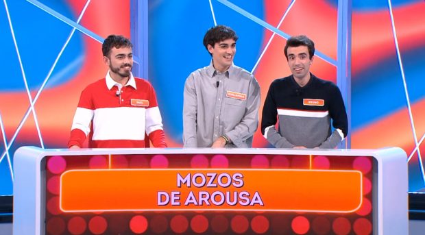 Los Mozos de Arousa, sorprendidos en Reacción en cadena. (Mediaset)