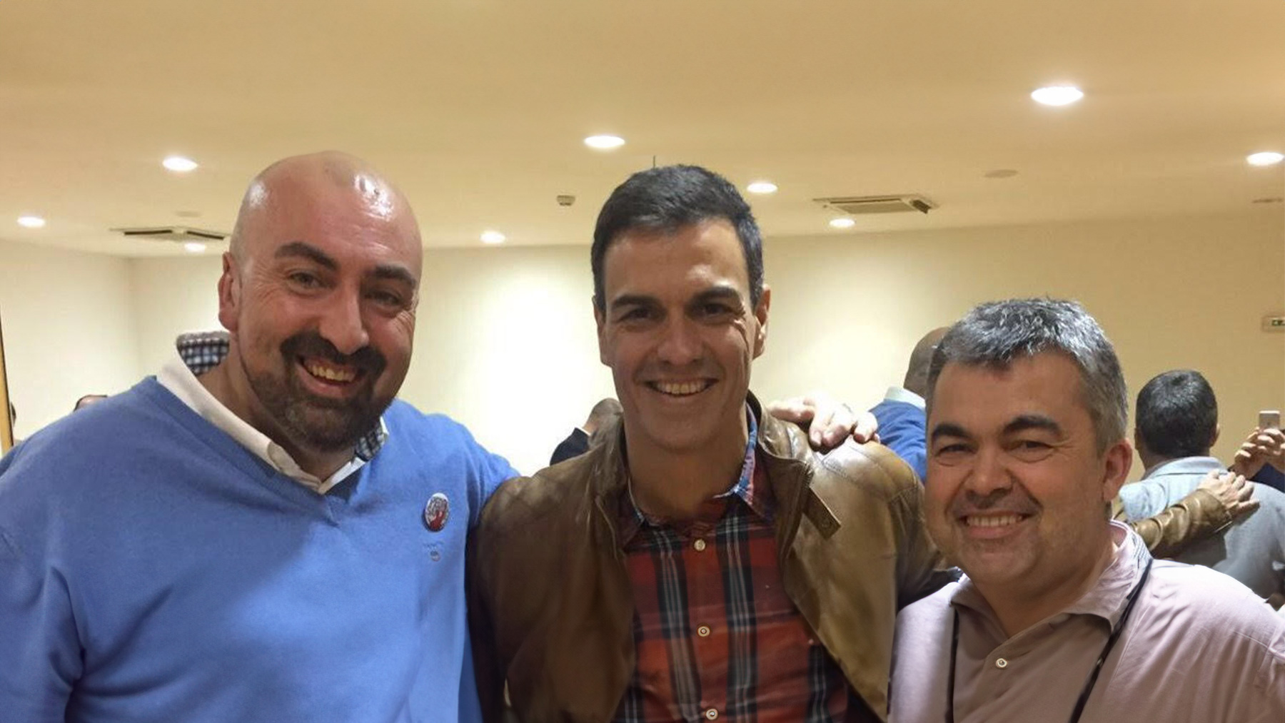 Koldo García, Pedro Sánchez y Santos Cerdán.