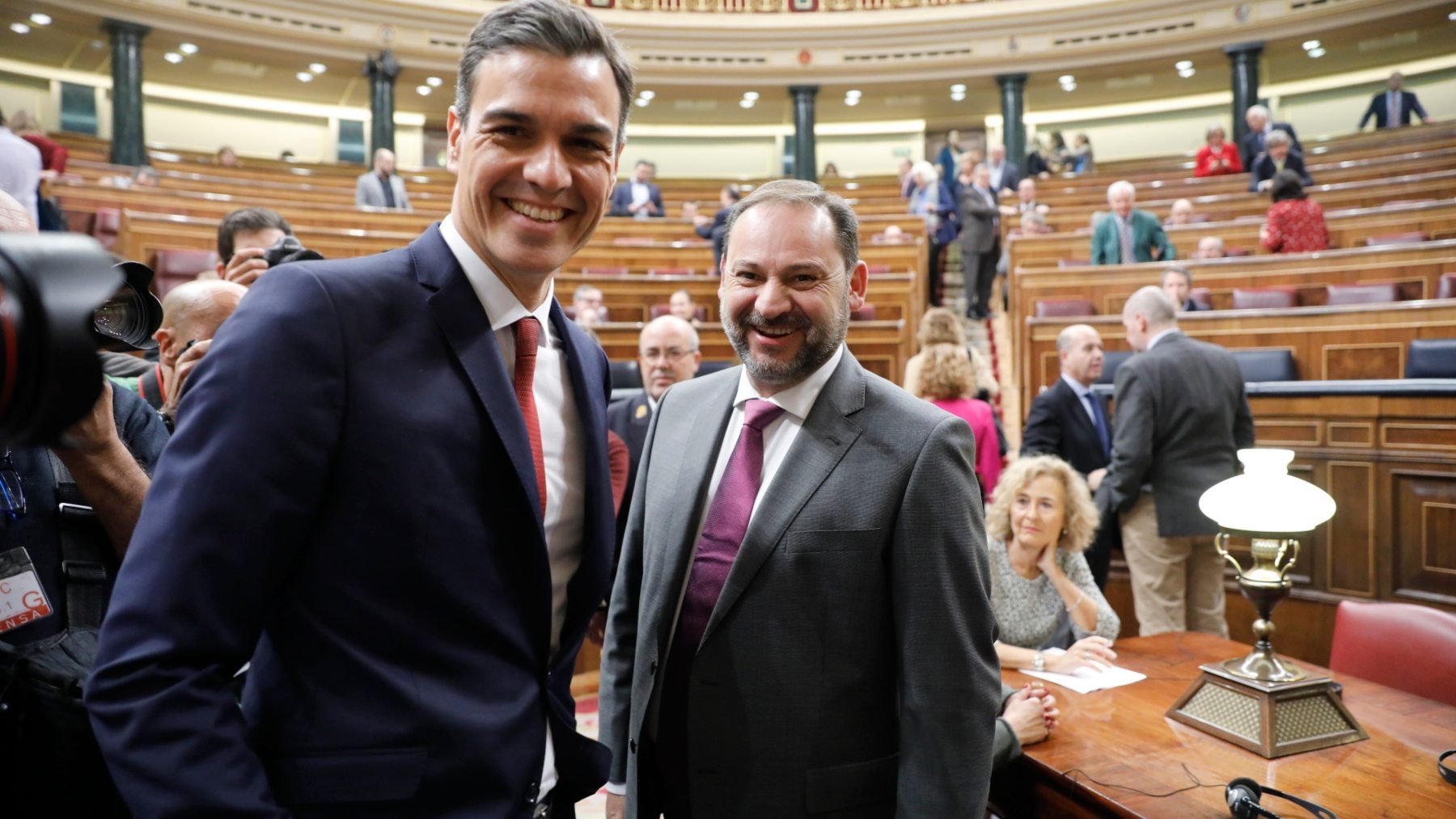 Pedro Sánchez y José Luis Ábalos. (Foto: EP)