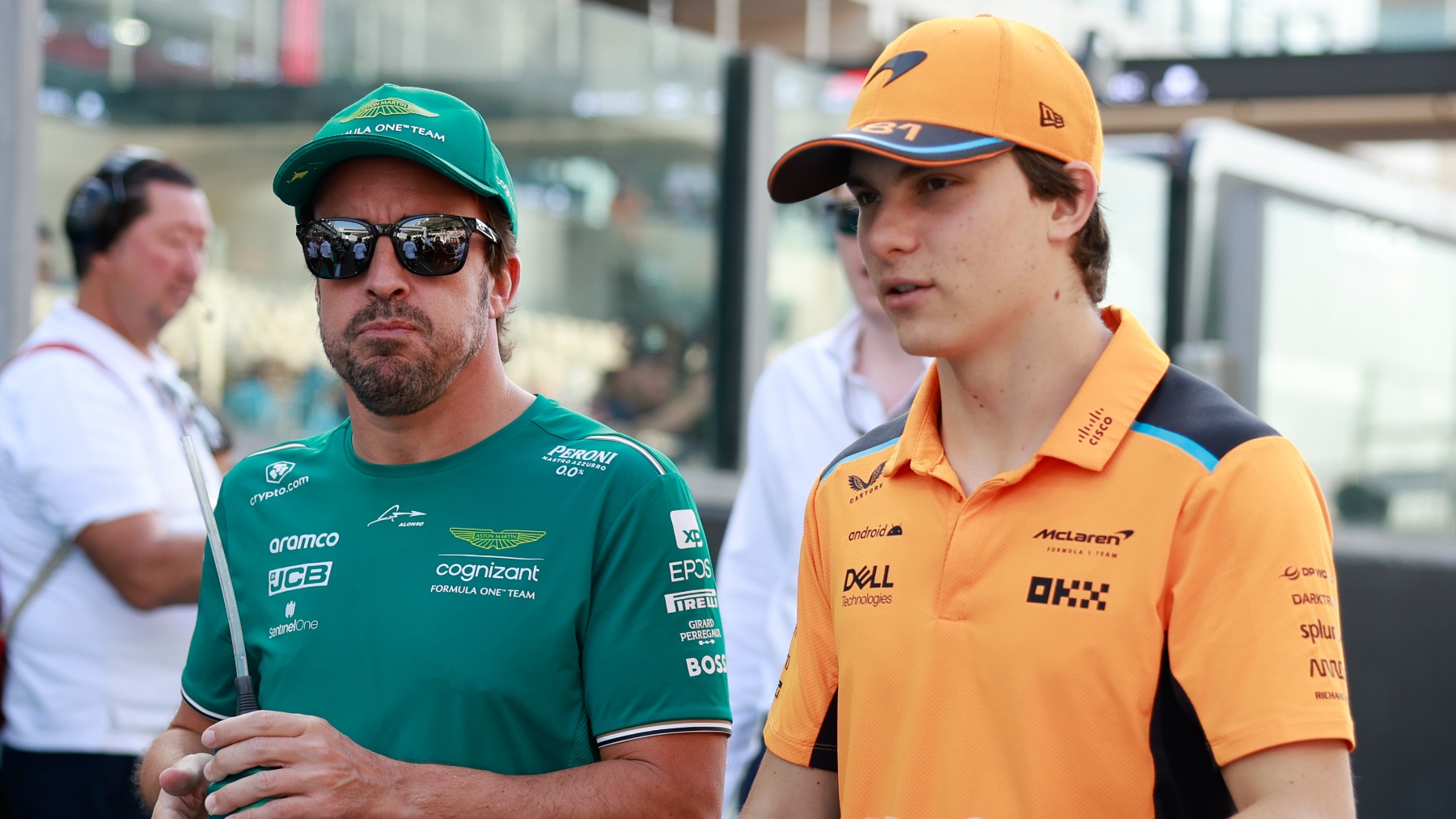 Fernando Alonso y Oscar Piastri. (Europa Press)