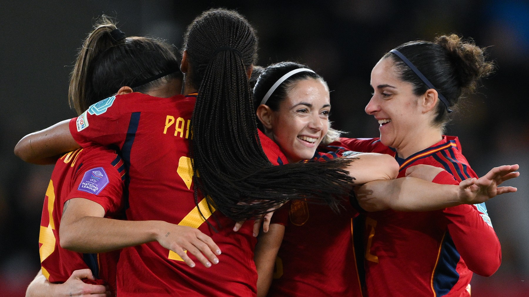 Las jugadoras de la selección española celebran un gol. (Getty)
