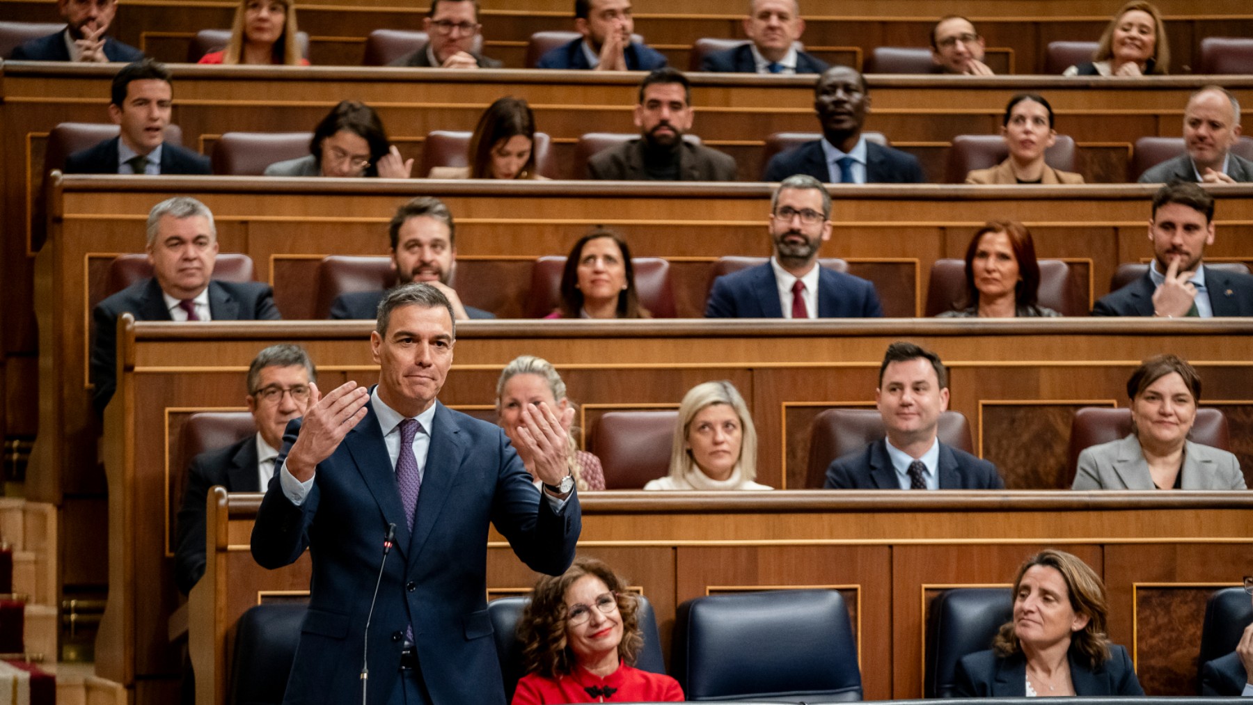 Pedro Sánchez en el Congreso de los Diputados. (Foto: Ep)