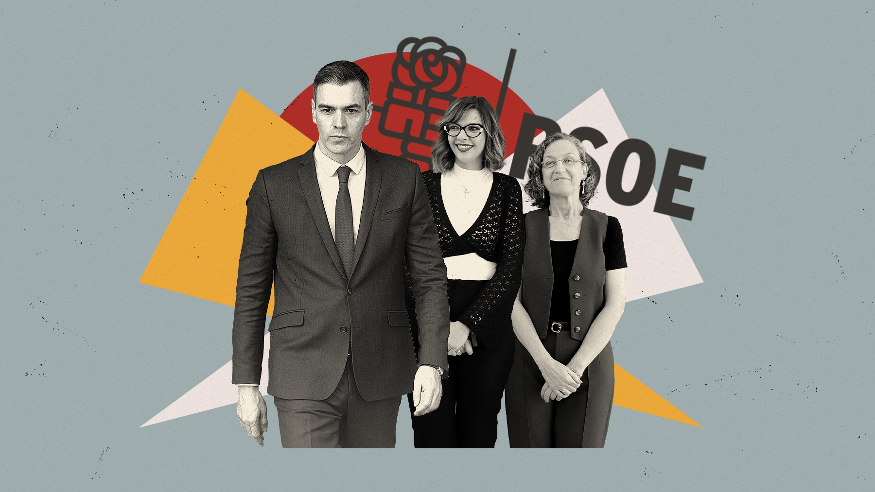 Pedro Sánchez, Sabrina Moh y Gloria Rojas.