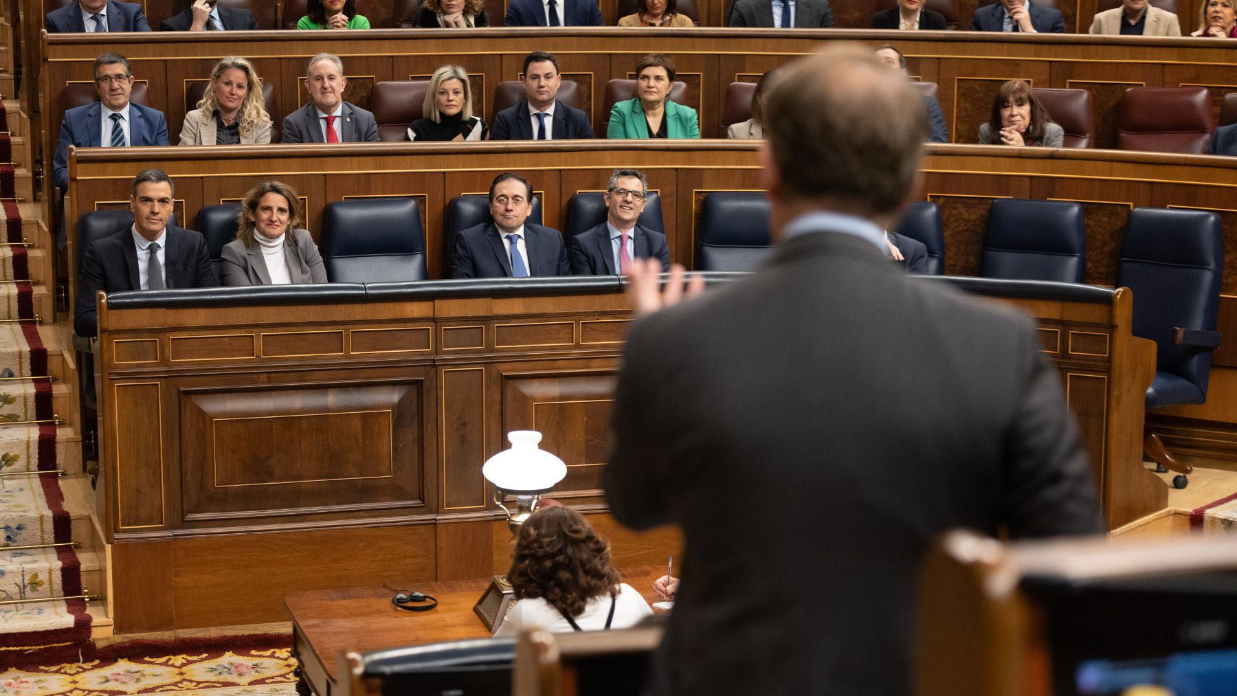 Feijóo interviene en el Congreso ante el Grupo Socialista. (Foto: EP)