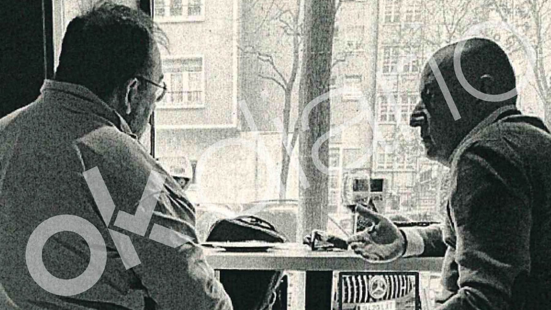 Koldo García y Juan Carlos Cueto en una cafetería de Madrid.