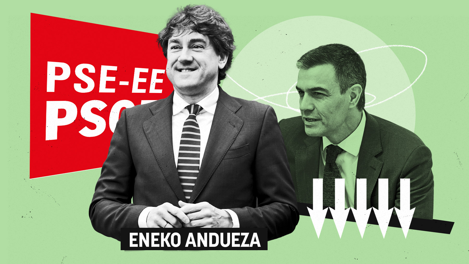 El candidato a lehendakari, Eneko Andueza, y Pedro Sánchez.