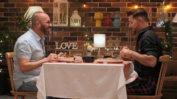 Fran y Fermín en 'First Dates' (Mediaset).