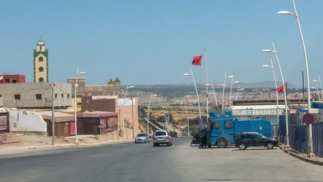 Control de las fuerzas de seguridad en Nador, Marruecos.