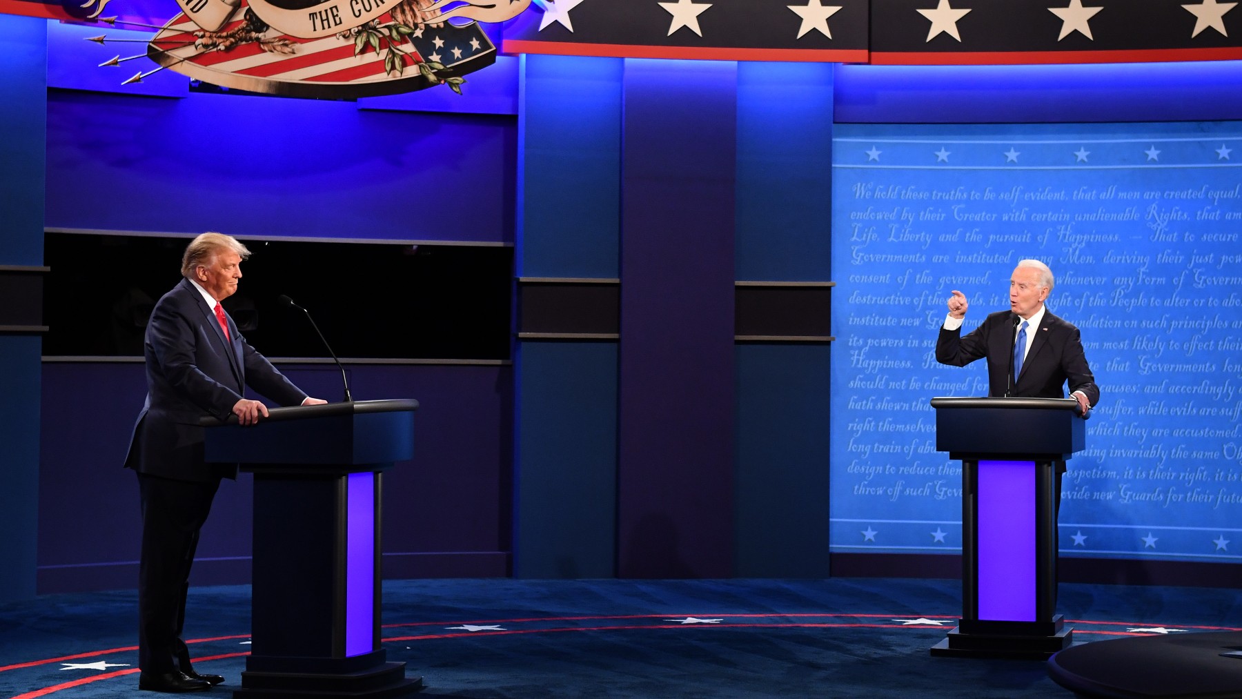 Donald Trump y Joe Biden en un debate en 2020 (Foto: Europa Press).