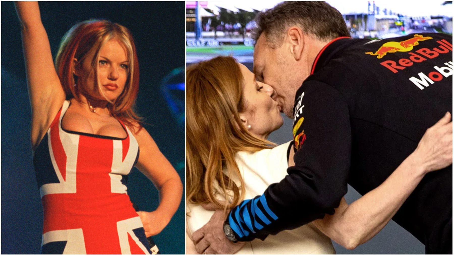 Geri Halliwell y su comentado beso con Horner.