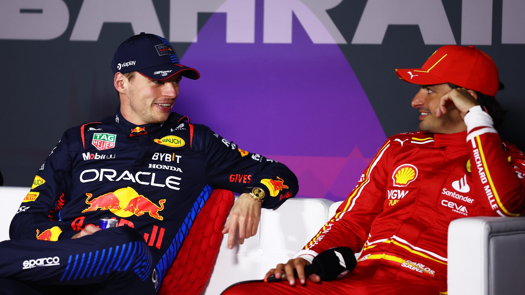 Max Verstappen y Carlos Sainz. (Getty)