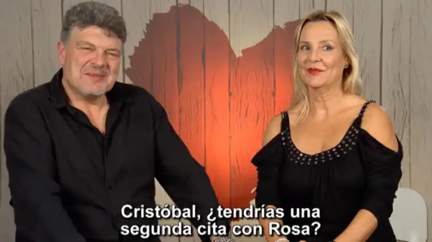 Cristóbal y Rosa en 'First Dates' (Mediaset).