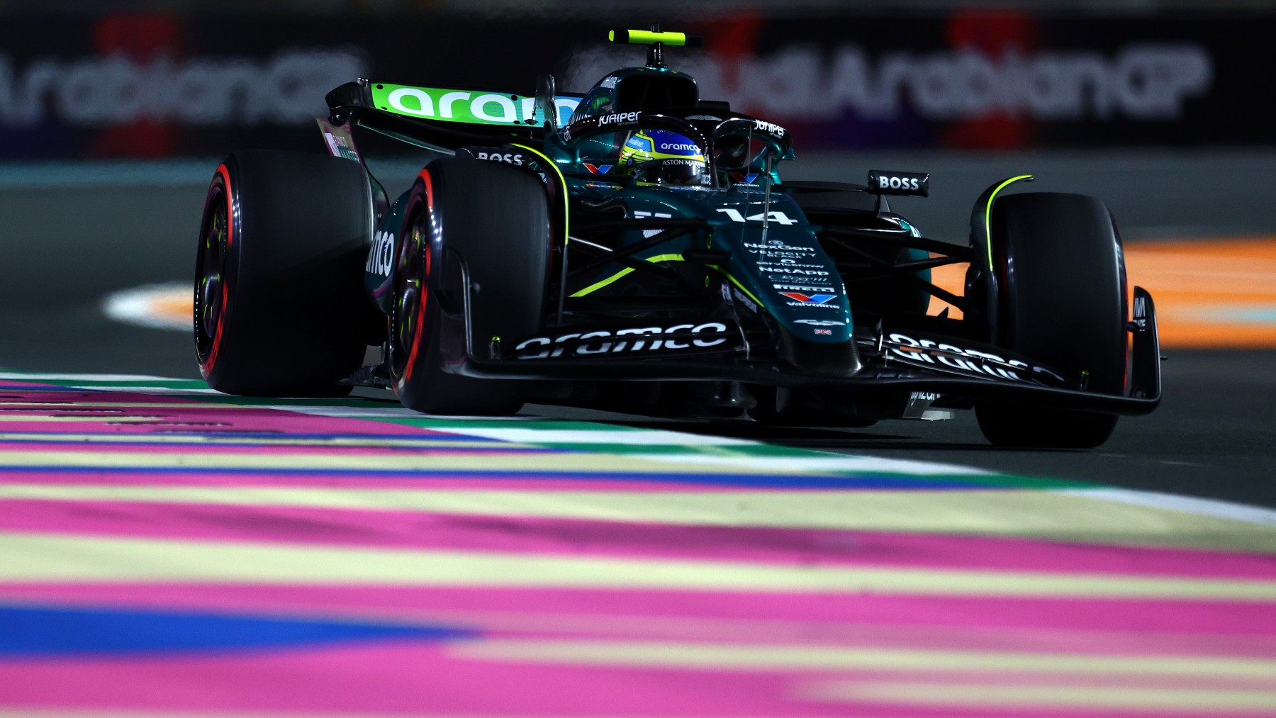 Fernando Alonso en Arabia Saudí. (Getty)