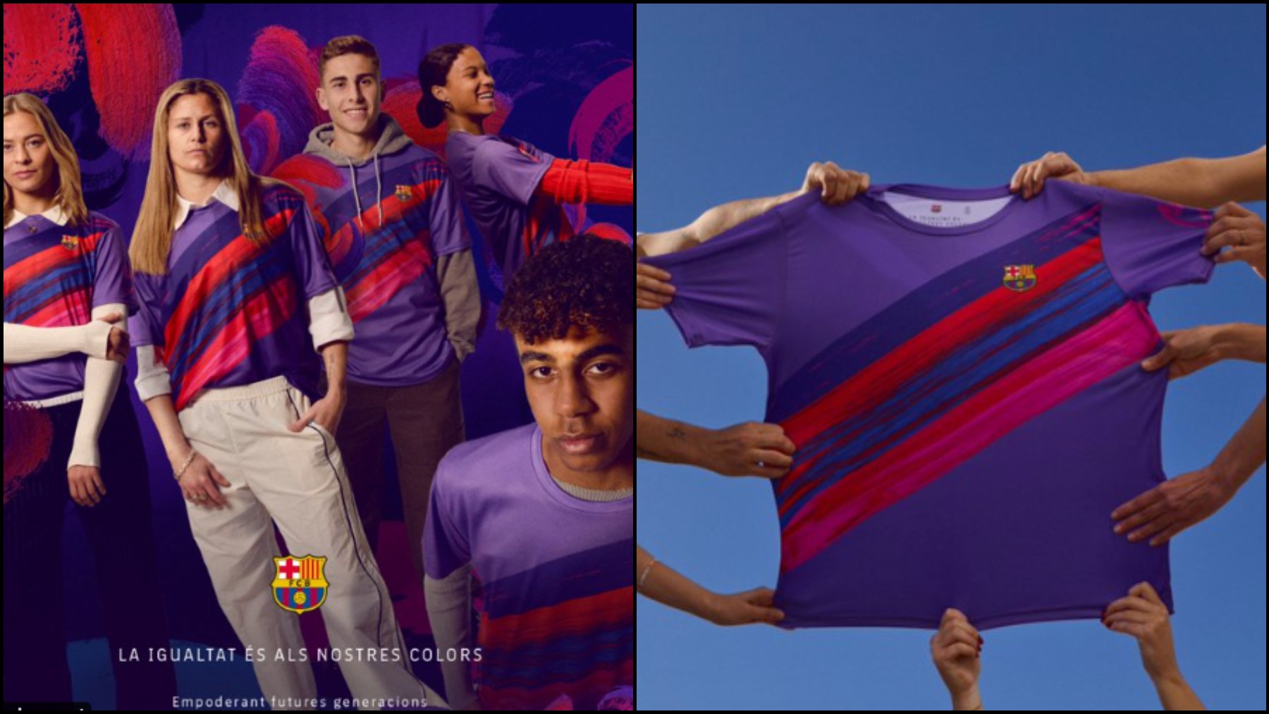 La camiseta del Barcelona por 8M. (FCBarcelona)