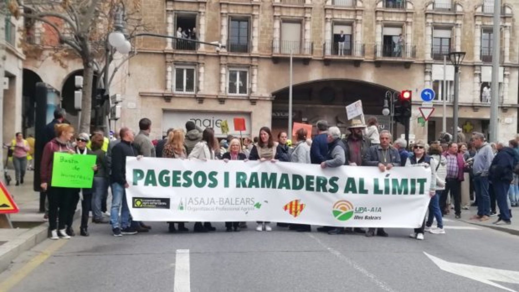 Protestas en Palma de agricultores y ganaderos el pasado 19 de febrero.