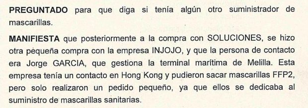 Extracto de la declaración de a Álvaro Sánchez Manzanares.