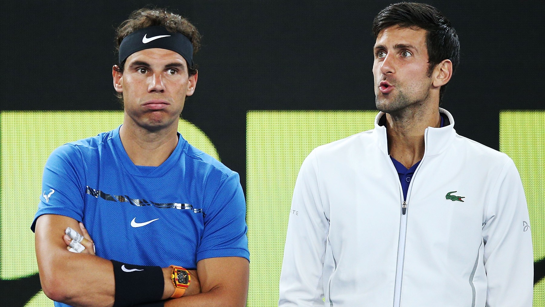 Rafa Nadal y Novak Djokovic. (Getty)