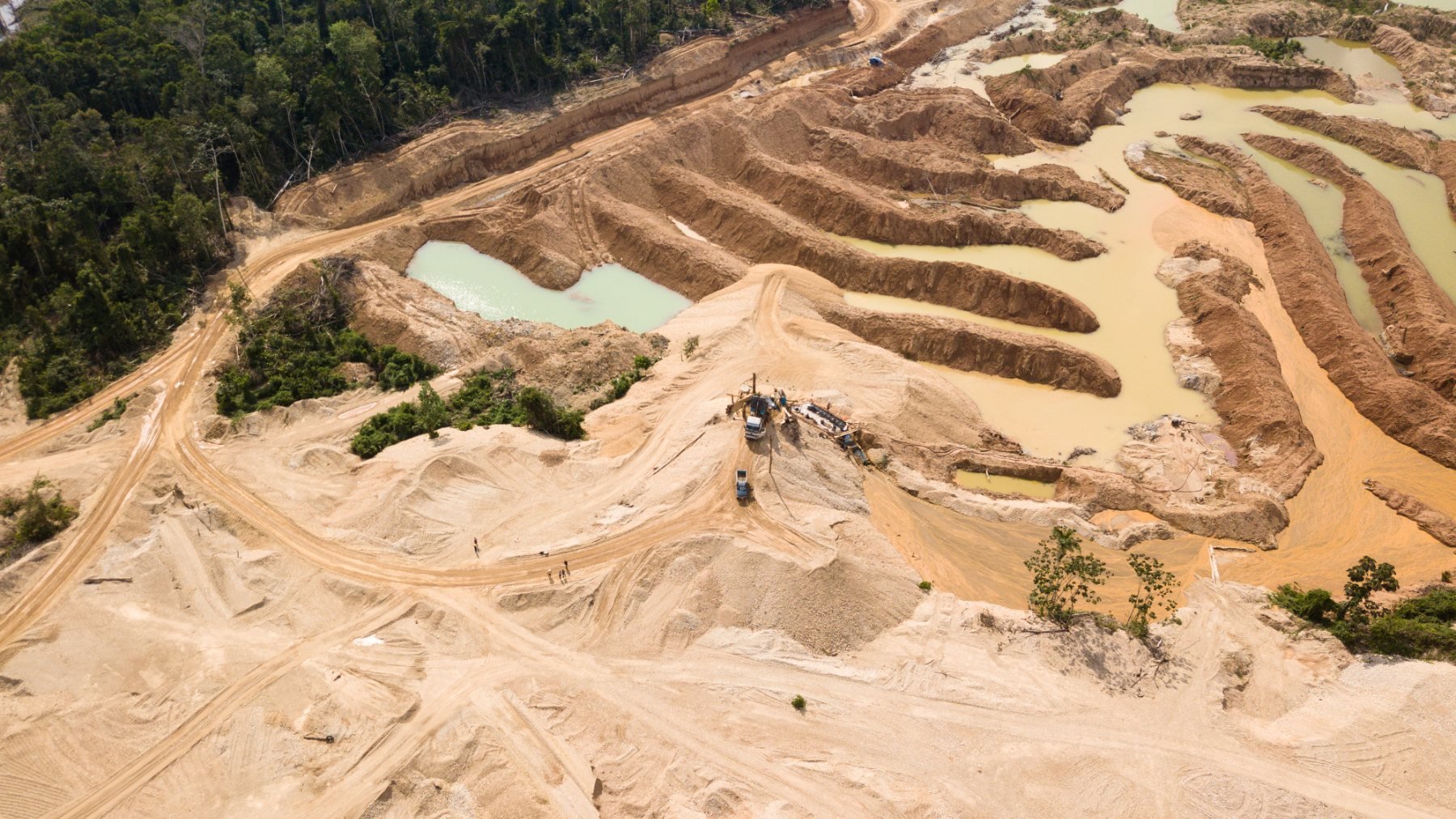 Imágenes aéreas sobre la deforestación debido a la minería ilegal de oro