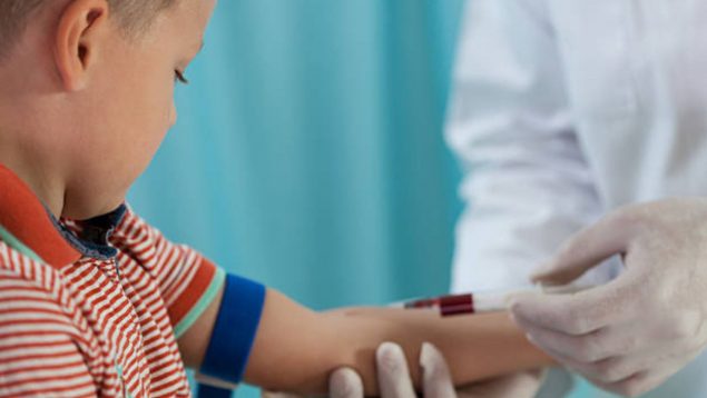 análisis sangre niños