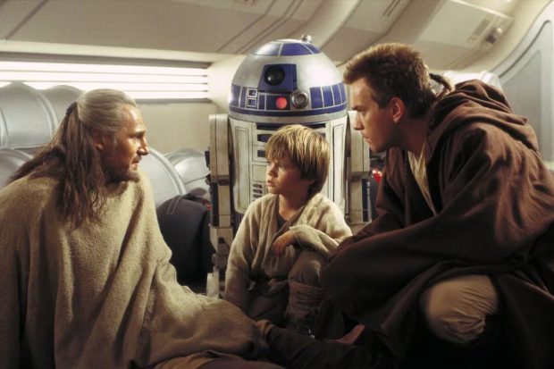 Qui-gong Jin, Anakin Skywalker y Obi Wan Kenobi, de Star Wars.