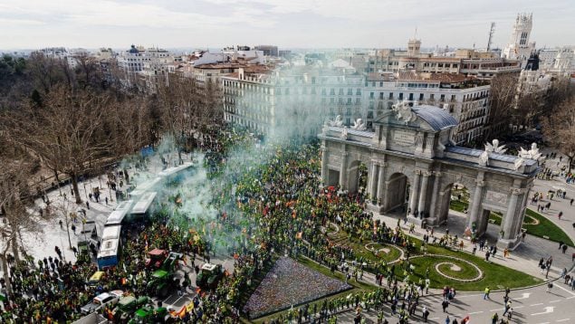 agricultores, manifestación, madrid, protestas, tractorada, sanchez, planas, mercosur, protestas, sedes, partidos