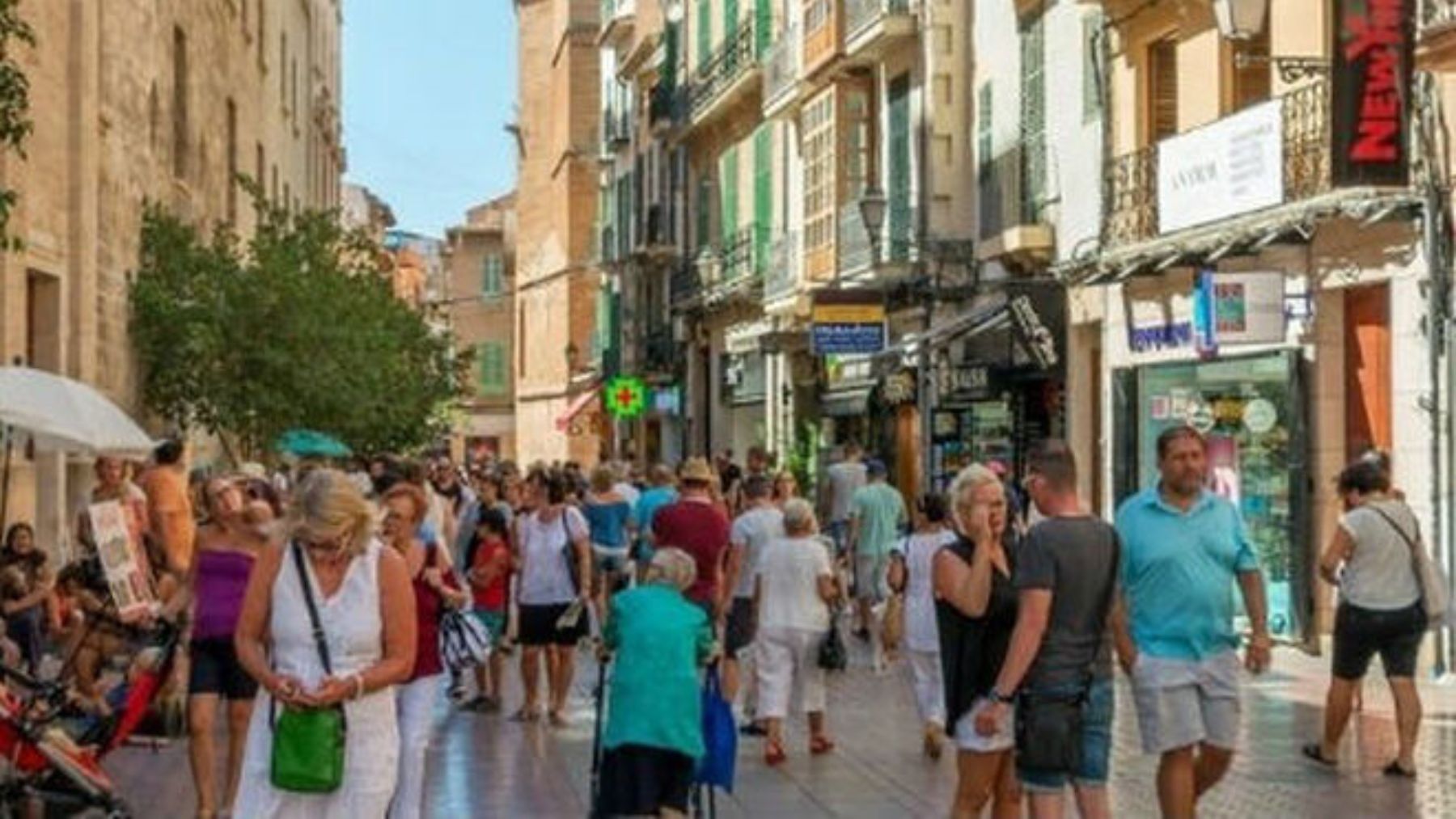 Turistas en el centro de Palma.