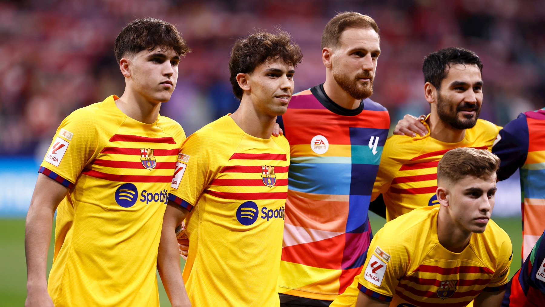 Los jugadores del Barcelona no posaron con la camiseta contra el racismo. (EP)
