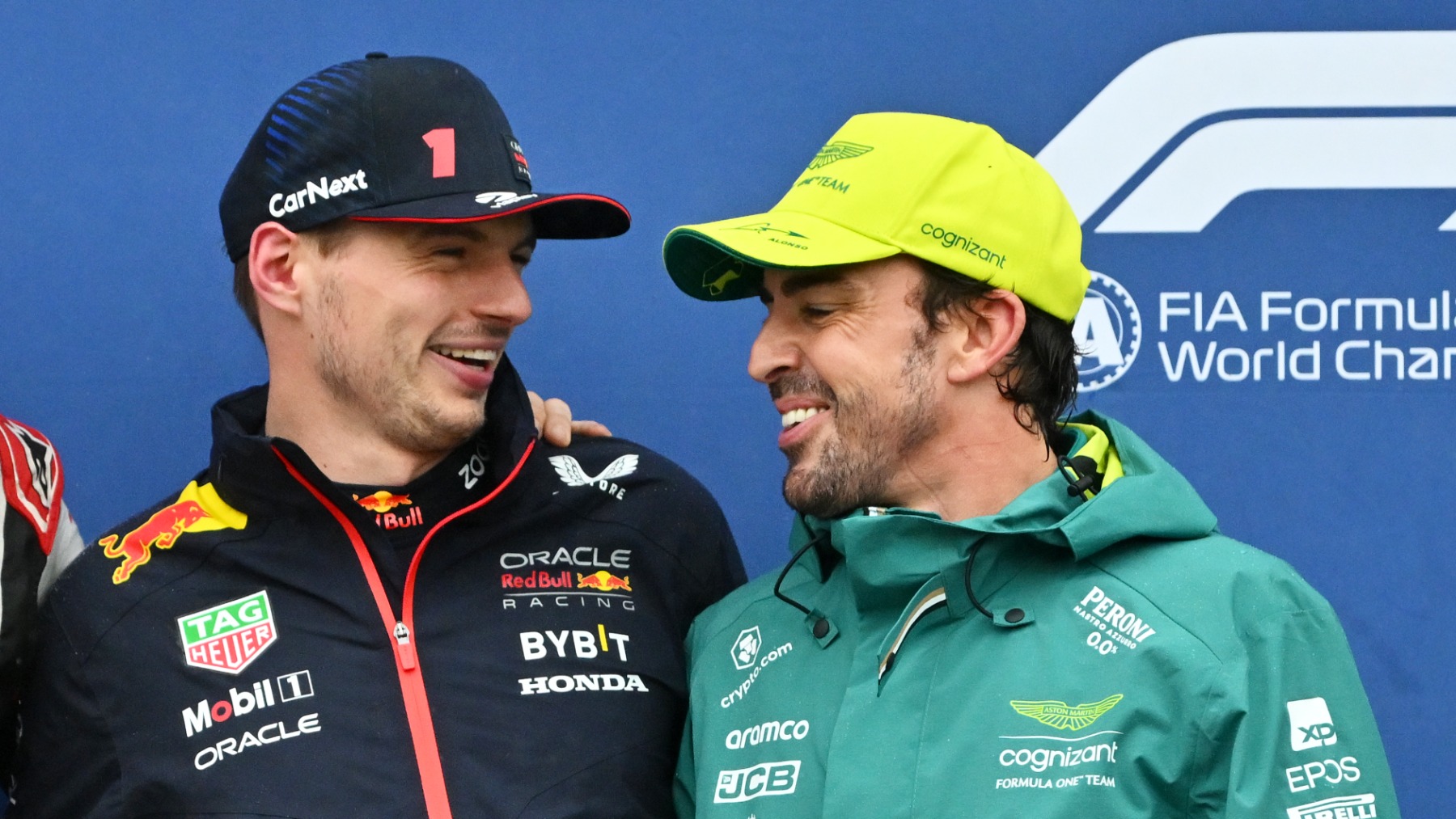 Max Verstappen y Fernando Alonso. (Getty)