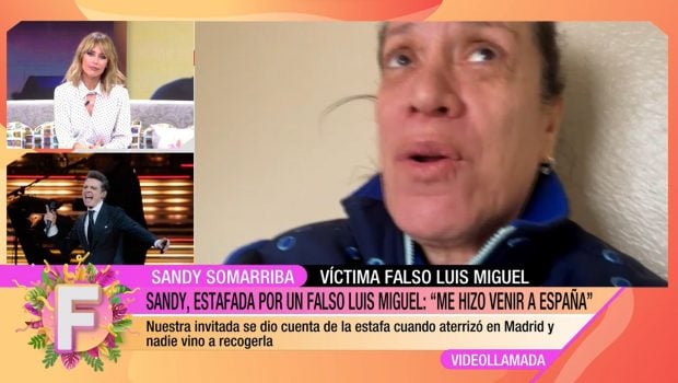 Sandy explicó en Fiesta cómo fue estafada con un hombre que se hacía pasar por el cantante Luis Miguel (Mediaset).