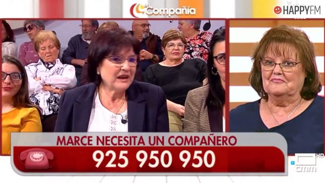 Una señora se queda dormida en 'En Compañía', programa de Ramón García. (CMM)