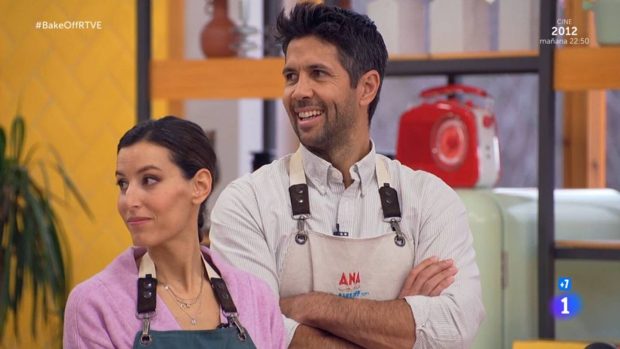 Ana Boyer y Fernando Verdasco en 'Bake Off'. (RTVE)