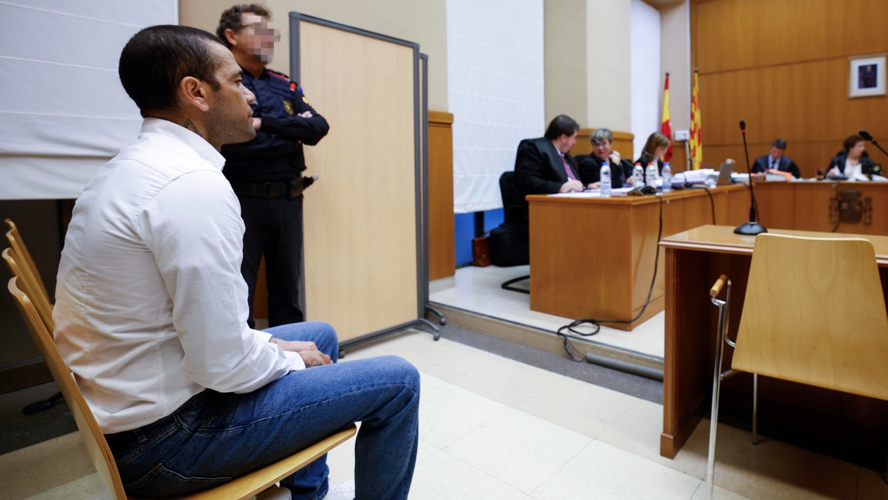 Dani Alves en el juicio. (EFE)