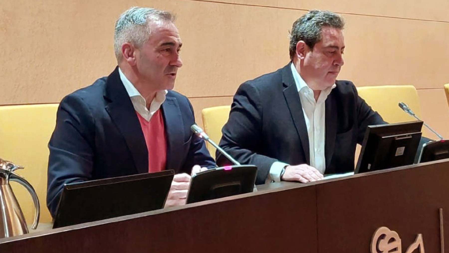 Miguel Barrachina y José María Llanos en una reciente comparecencia conjunta.