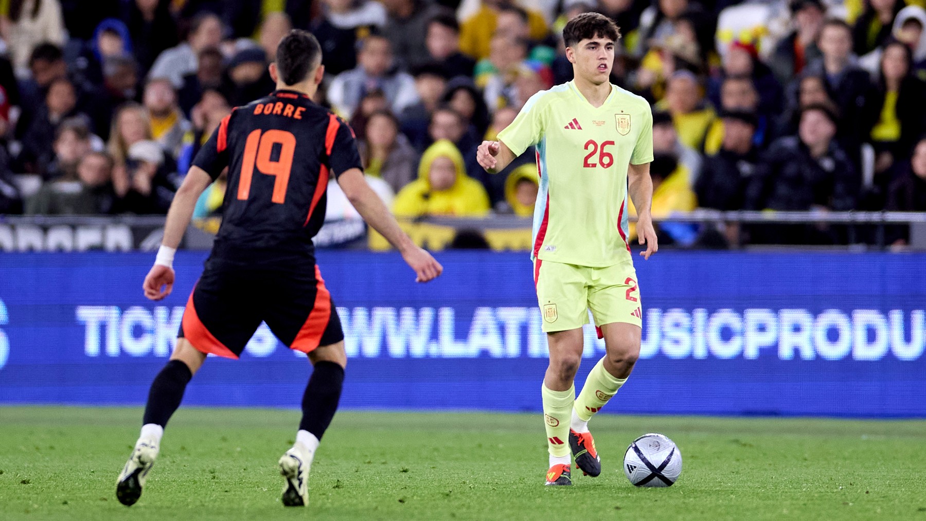 Cubarsí, en su debut con España. (RFEF)