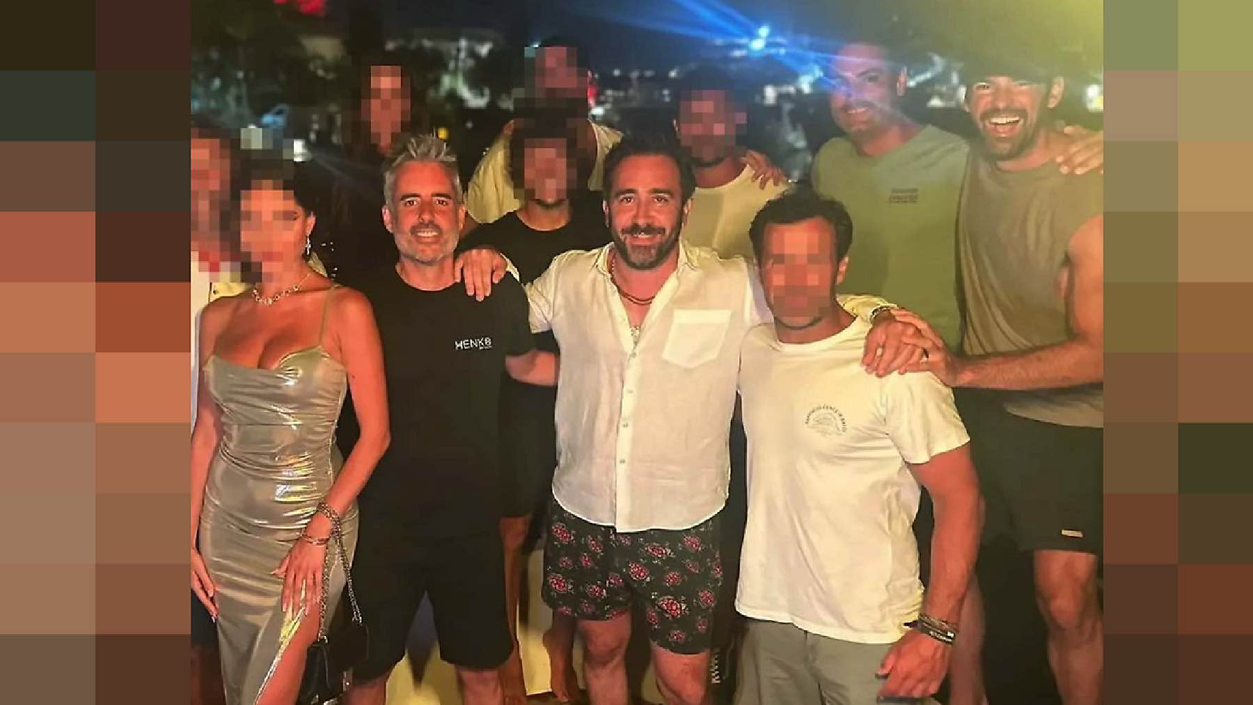 Saéz, Aldama, Moreno y el actor Miguel Ángel Muñoz, junto al staff de Henko en Ibiza.