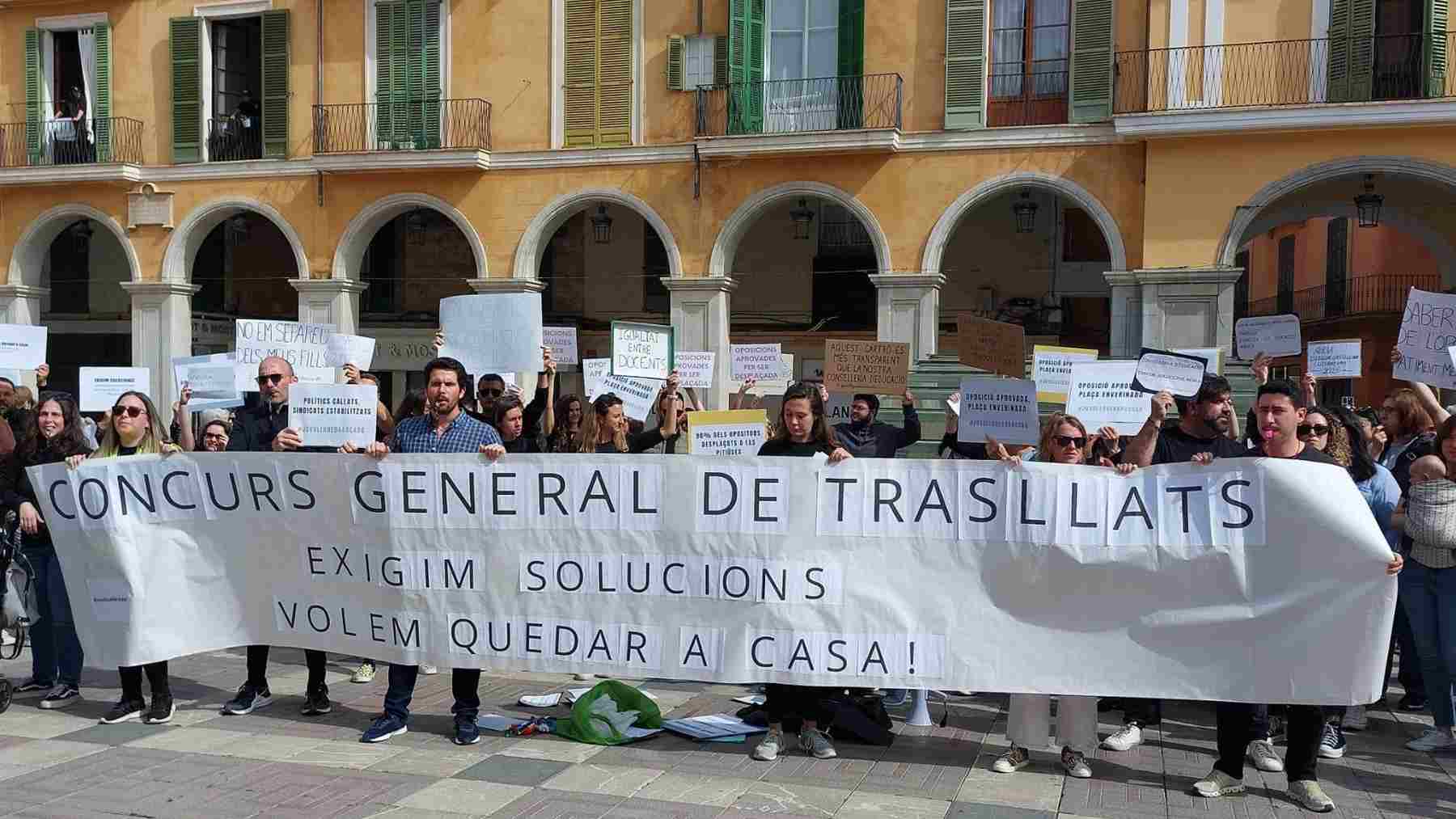 Imagen de la concentración celebrada en la Plaza Mayor de Palma.