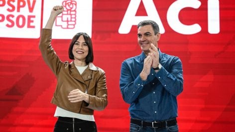 Diana Morant y Pedro Sánchez.
