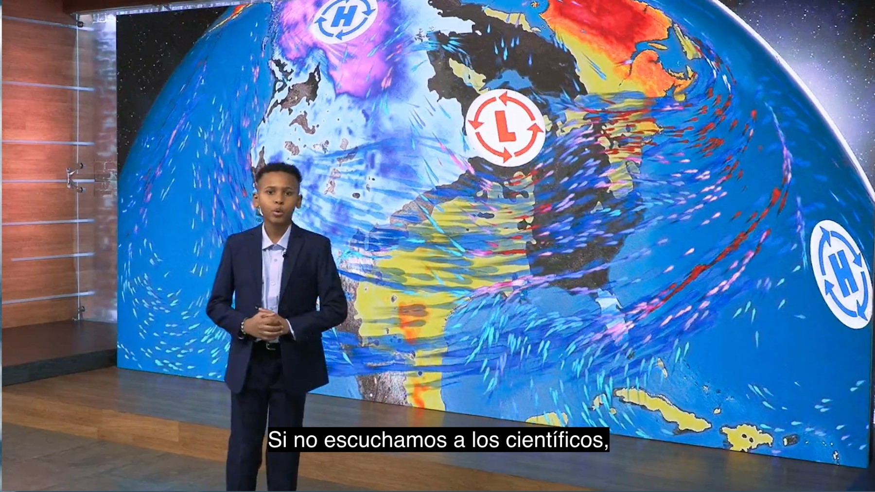 La campaña «Niños meteorólogos» tratarán de concienciar emitiendo el pronóstico de emergencia climática en 80 países