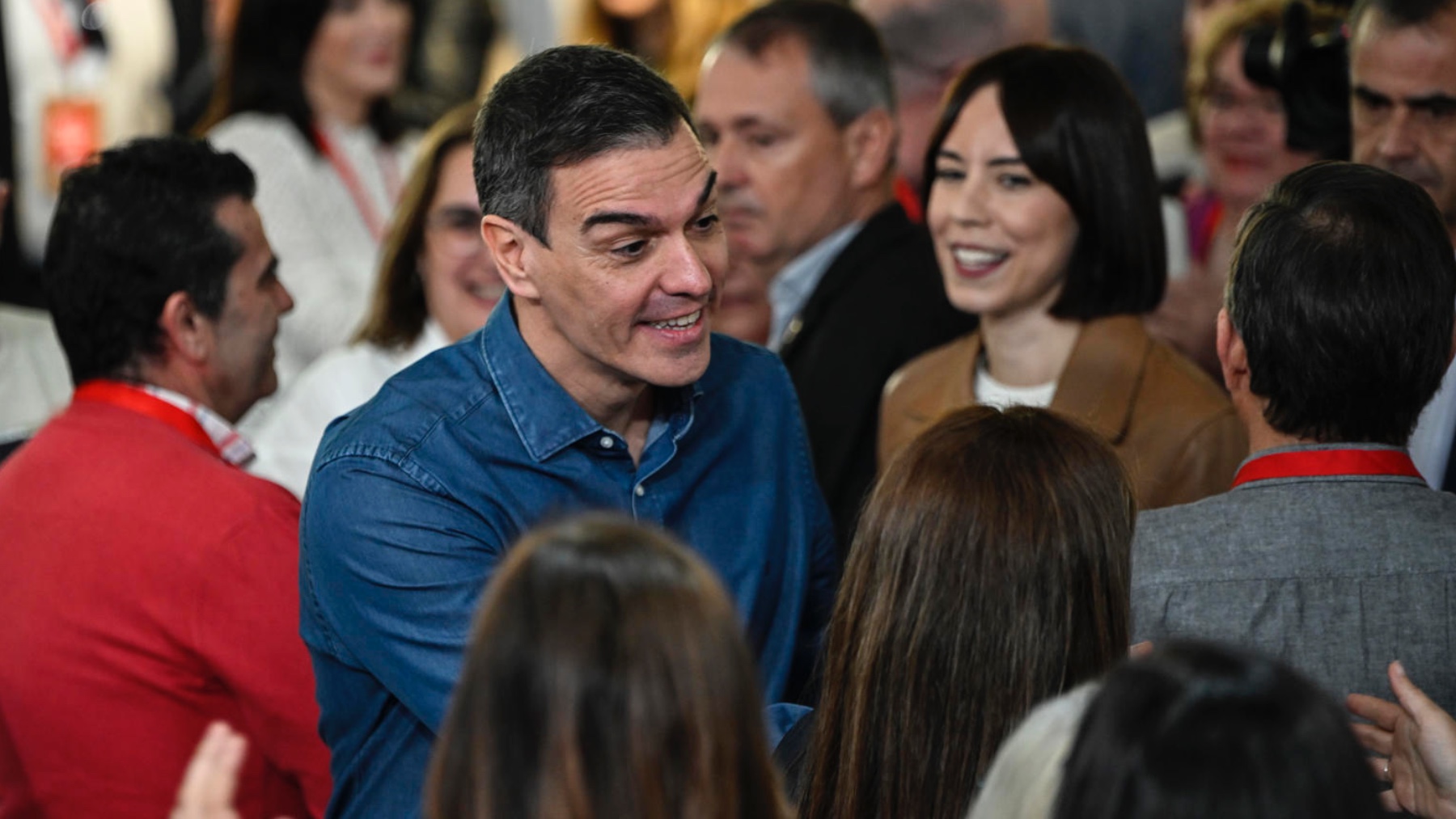 Pedro Sánchez, con Diana Morant, en el último congreso del PSOE valenciano.
