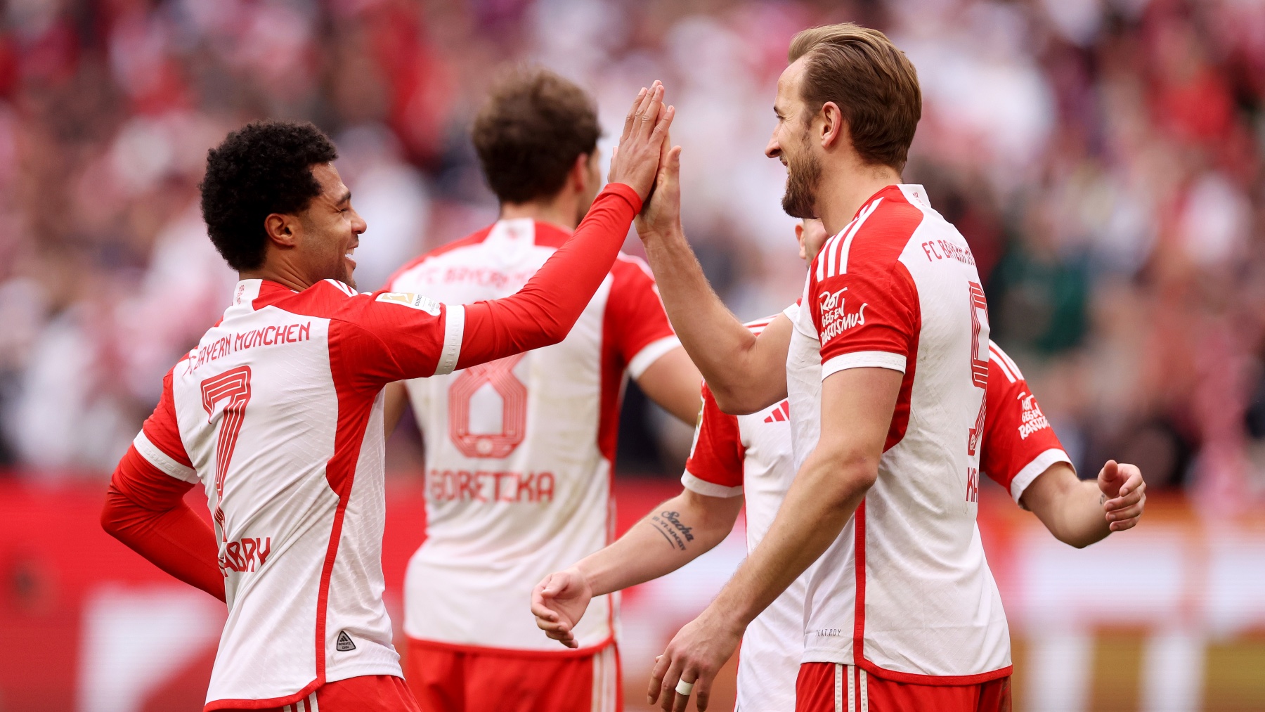 El Bayern de Múnich celebra un gol en la Bundesliga. (Getty)