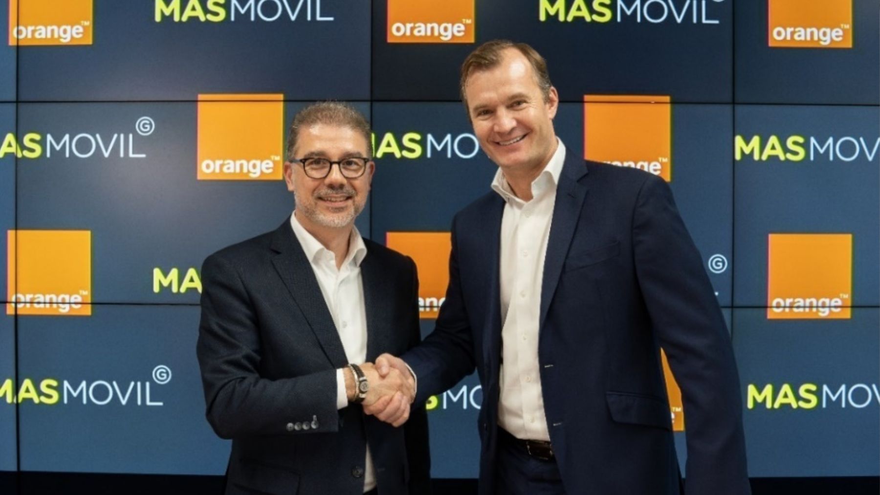 Ludovic Pech, CEO de Orange España, y Meinrad Spenger, CEO de MásMóvil. (Foto: EP).