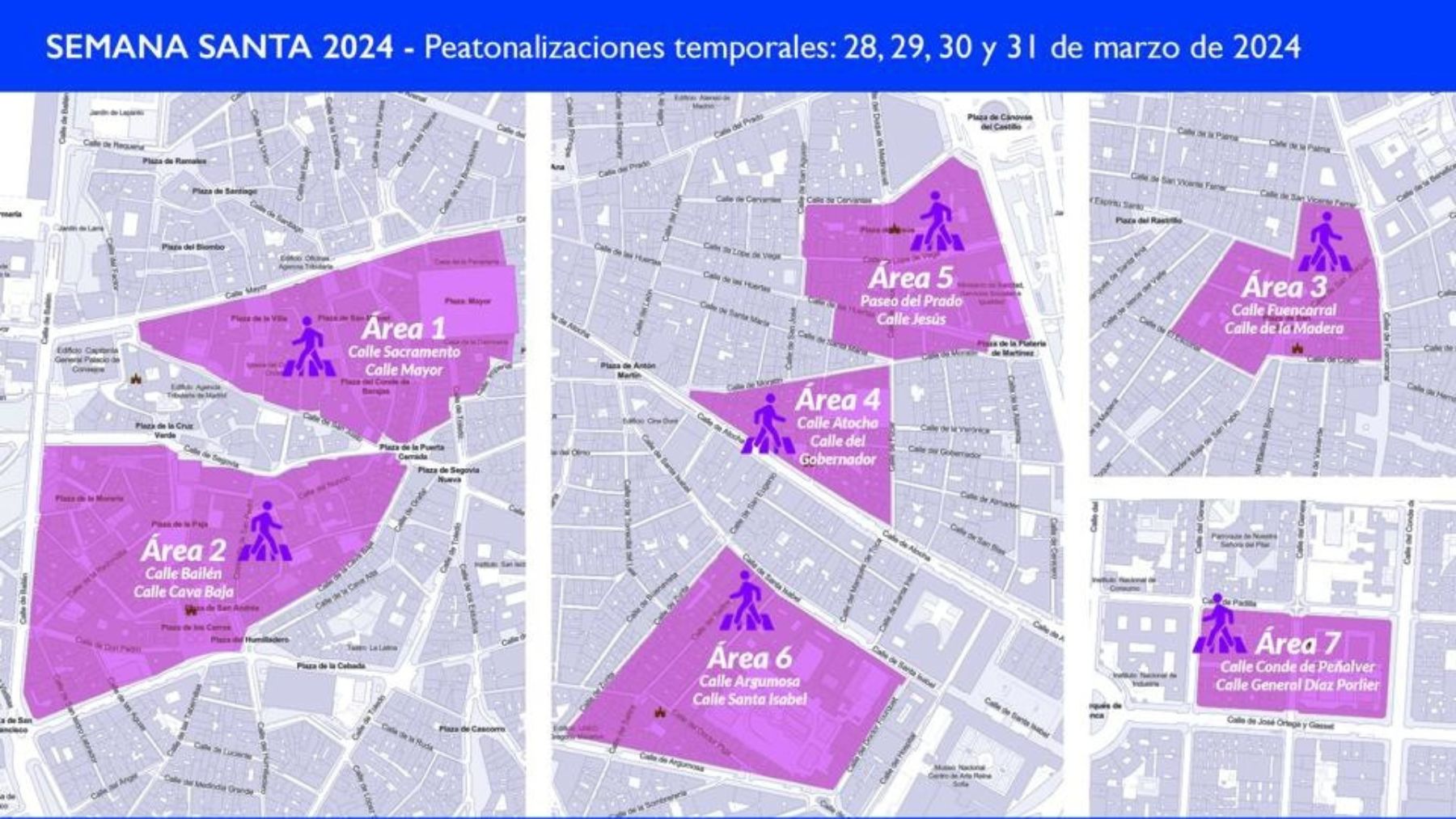 Estos son los cortes durante la Semana Santa en Madrid. (Foto: Ayuntamiento)