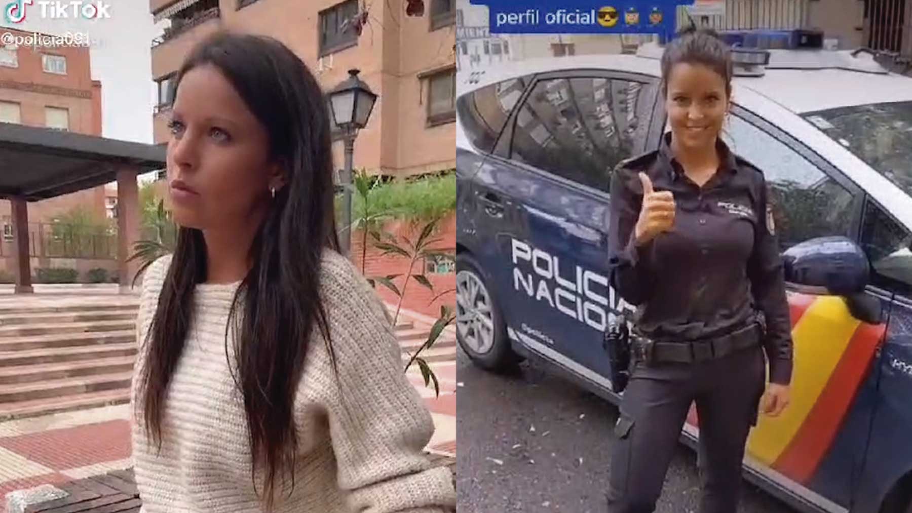 El vídeo de la agente subido al canal oficial de TikTok en la Policía Nacional.