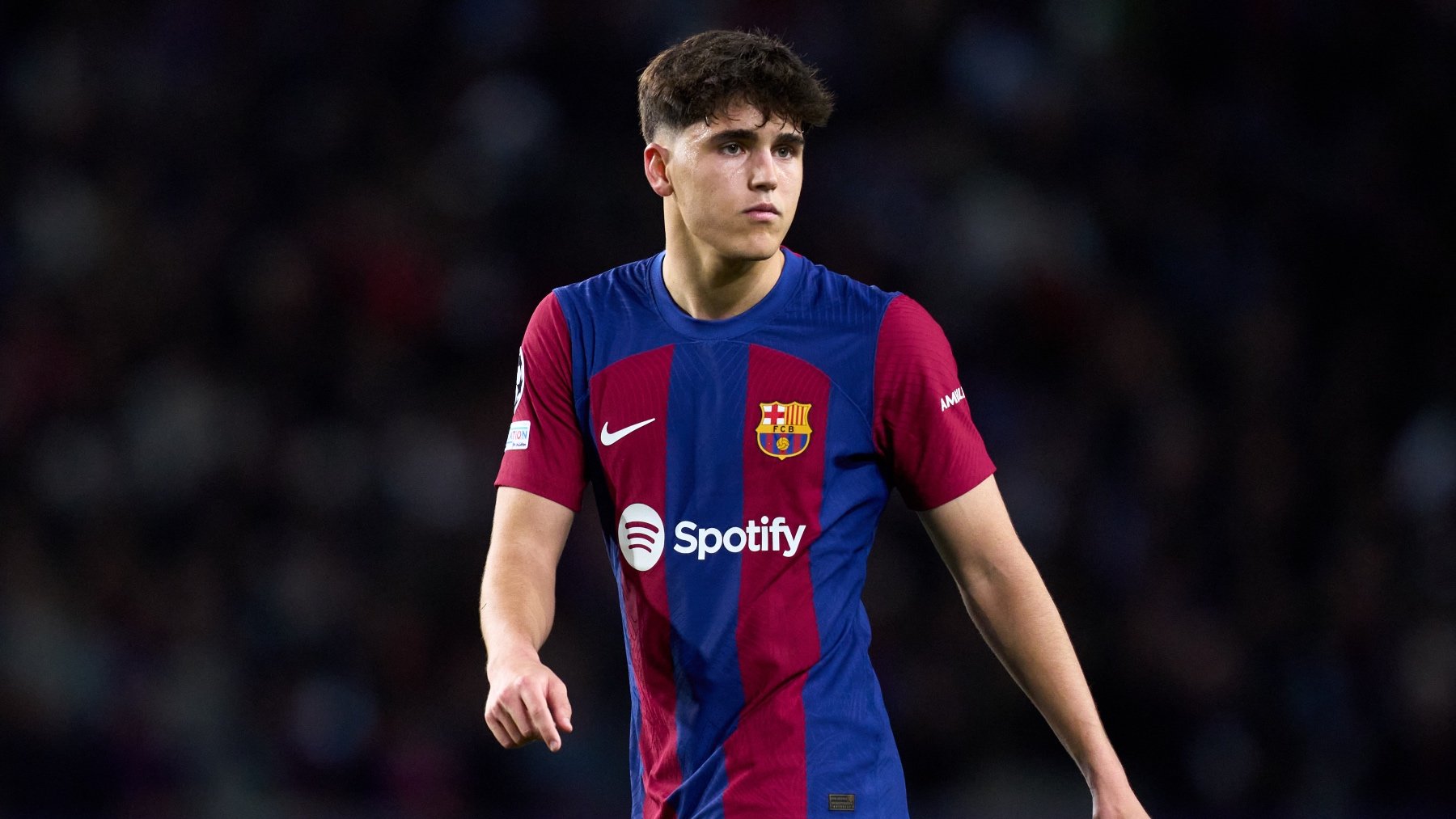 Pau Cubarsí, en un partido con el Barcelona. (Getty)
