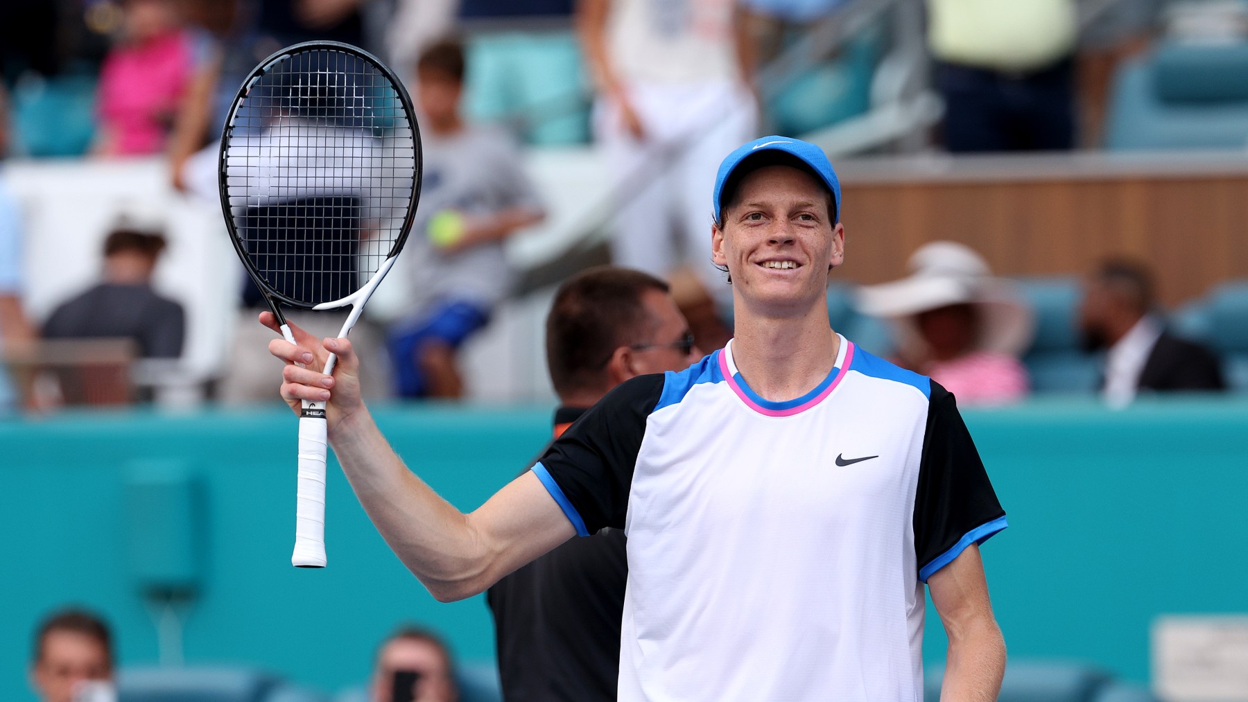 Jannik Sinner, tras una victoria en el Masters de Miami. (Getty)