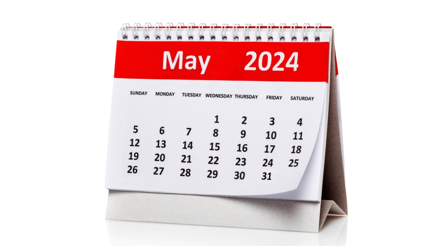 Calendario de Mayo 2024.